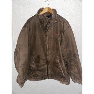 Dri Duck Maverick Jacket Brown Blanket Flannel Lined Work Canvas Men’s 2XL